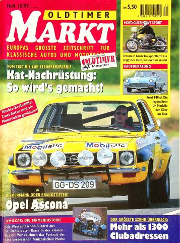 Deckblatt Oldtimer Markt (10/1997)